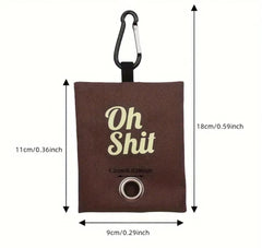 Dog "Oh Shit" - Poop Carry Pouch with a Roll of Bags.