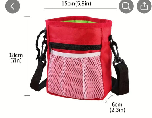 Dog Multi pocket walking bag includes * Free bag of treats.